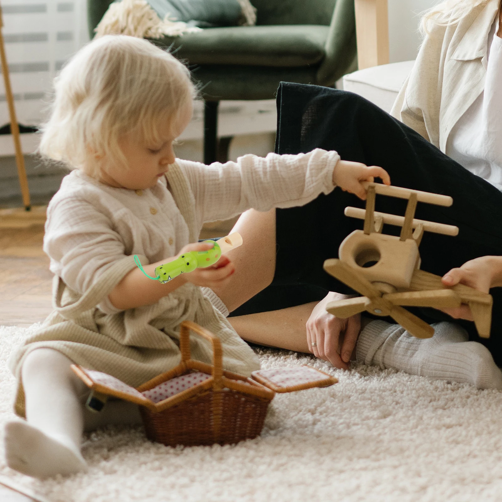 3 pçs de madeira dos desenhos animados animais assobios instrumentos musicais educativos para crianças do bebê jogar divertido presente design colorido