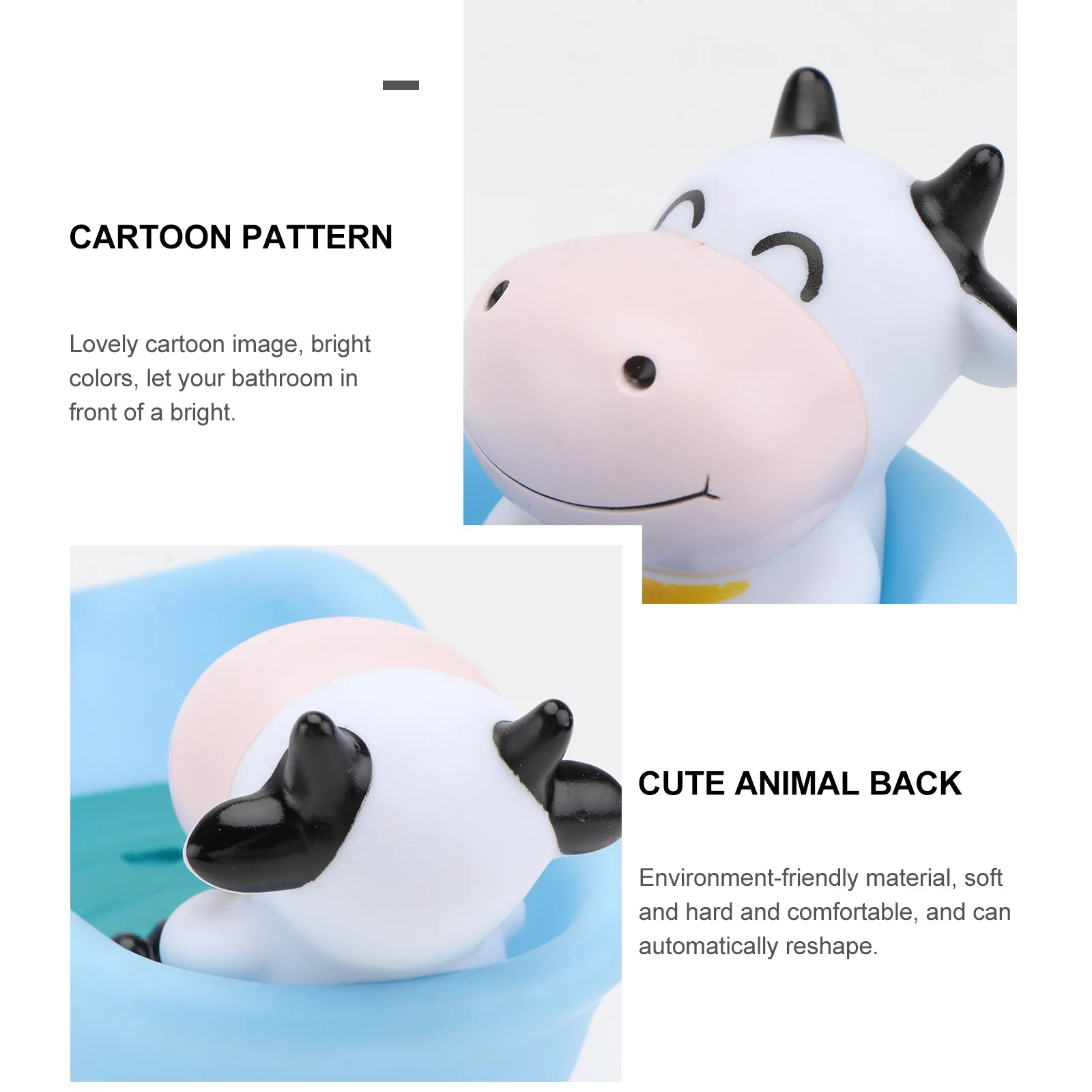 

1Pcs Lightweight Soap Box Cartoon Animal Bathtub Shape Adorable Drain Soap Holder for Summer Bathroom Decorative Use