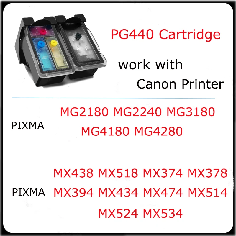 pg440 pg 440 CL-441 refillable Ink Cartridge For Canon PG-440 CL441 Pixma MG3640 TS5140 4280 MX438 518 378 MX438 Printer