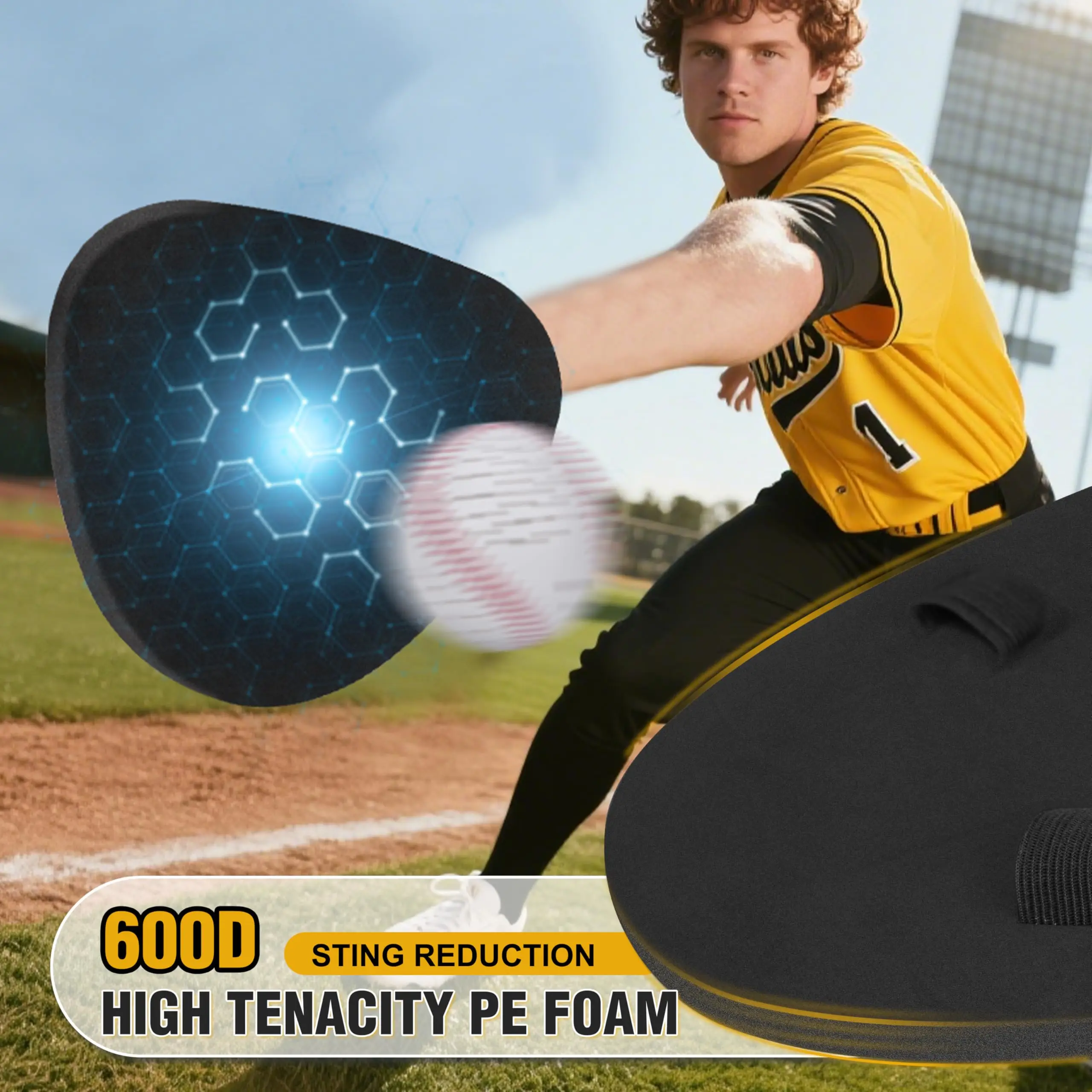 ハイキン-パンケーキ野球＆ソフトボールトレーニンググローブ、野球ソフトボール守備練習用野球トレーニンググローブ
