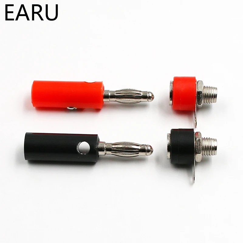 1set Male And Female J072 4mm Banana Plug Male And Female To Insert Connector Banana Pin DIY Model Parts