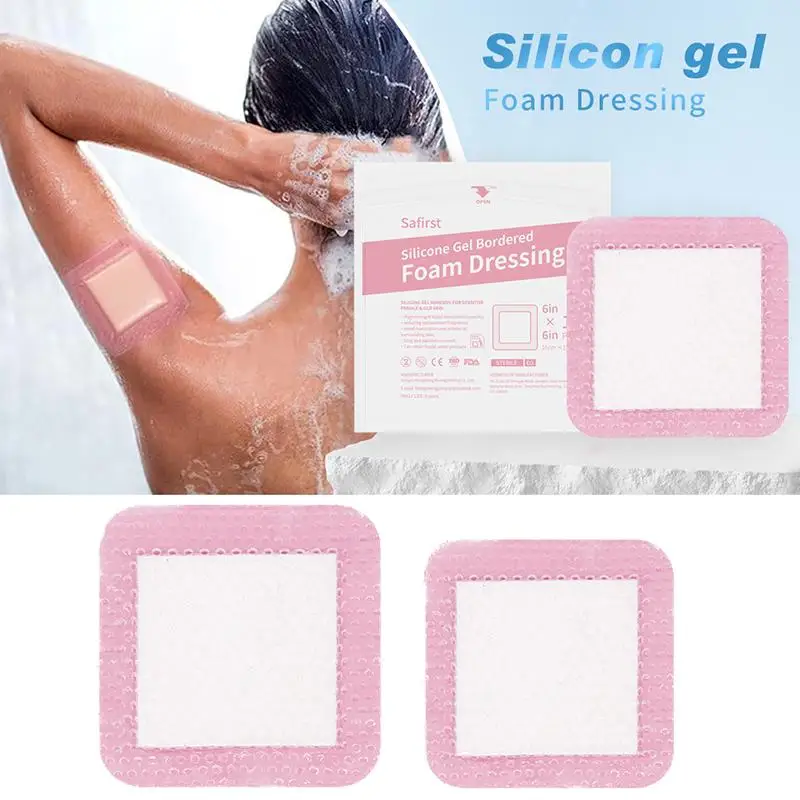 1pcs Waterproof Silicone Foam Dressing for Bed Sores Secure Adhesive Wound Bandage