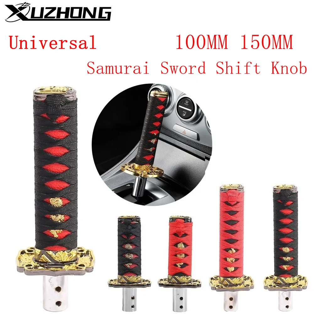 Universal JDM Katana Samurai Sword Shift Knob Shifter With Adapters Gear Shift knob 100MM 150MM SK-1020