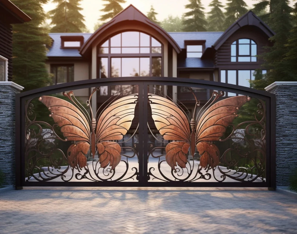 Custom Made in China Iron Garden Gate, Vintage Entrance Door for a Villa