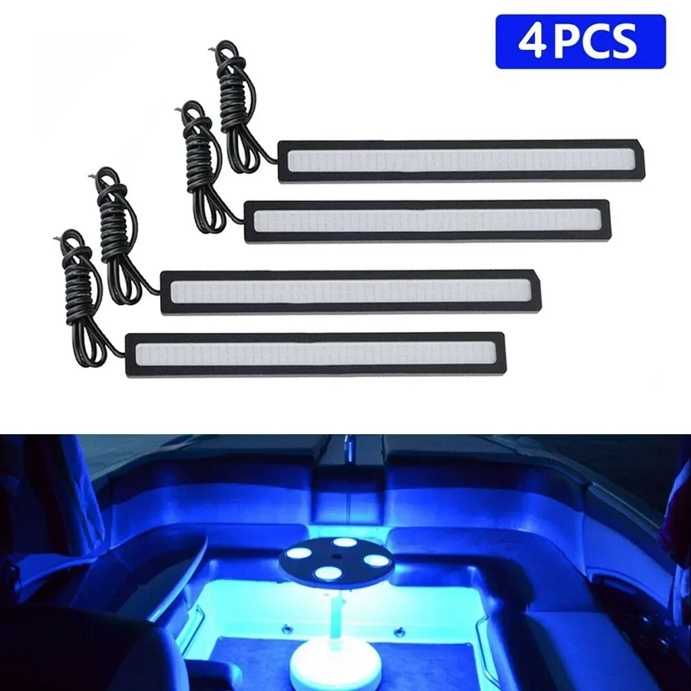 4pcs Marine Grade Large Super Bright DC 12 Volt 6.7 Inch Blue LED Courtesy Light Increasingly Driving Lamp Vehicle Accessories