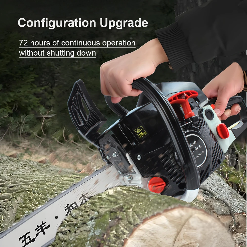 Handheld Gasoline Logging Saw Chain Saw 4800W High Power Premium Durable Gasoline Saw for Effortless Professional Logging