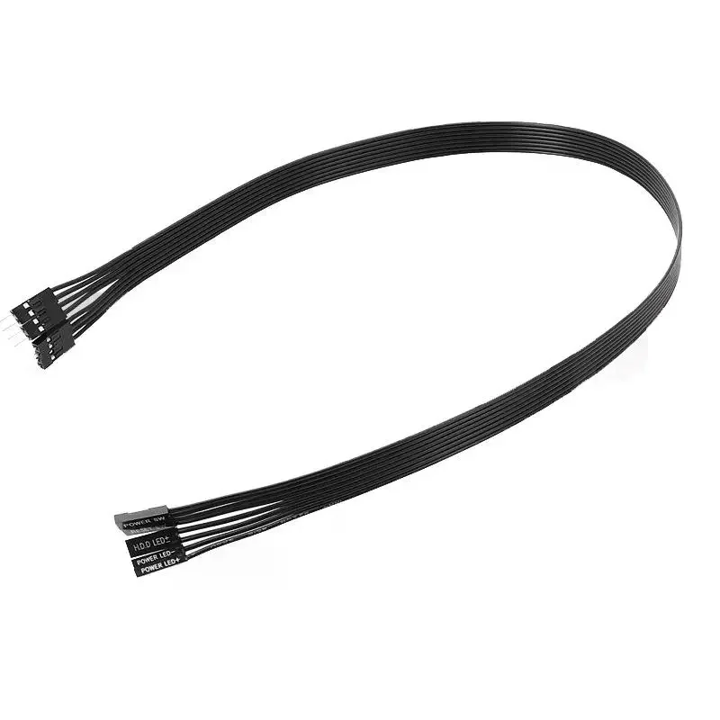 Full White/Black Front Panel Power+, Power-, Reset, Power SW, HDD Extension Cable Computer Front Panel 2Pin Jumper