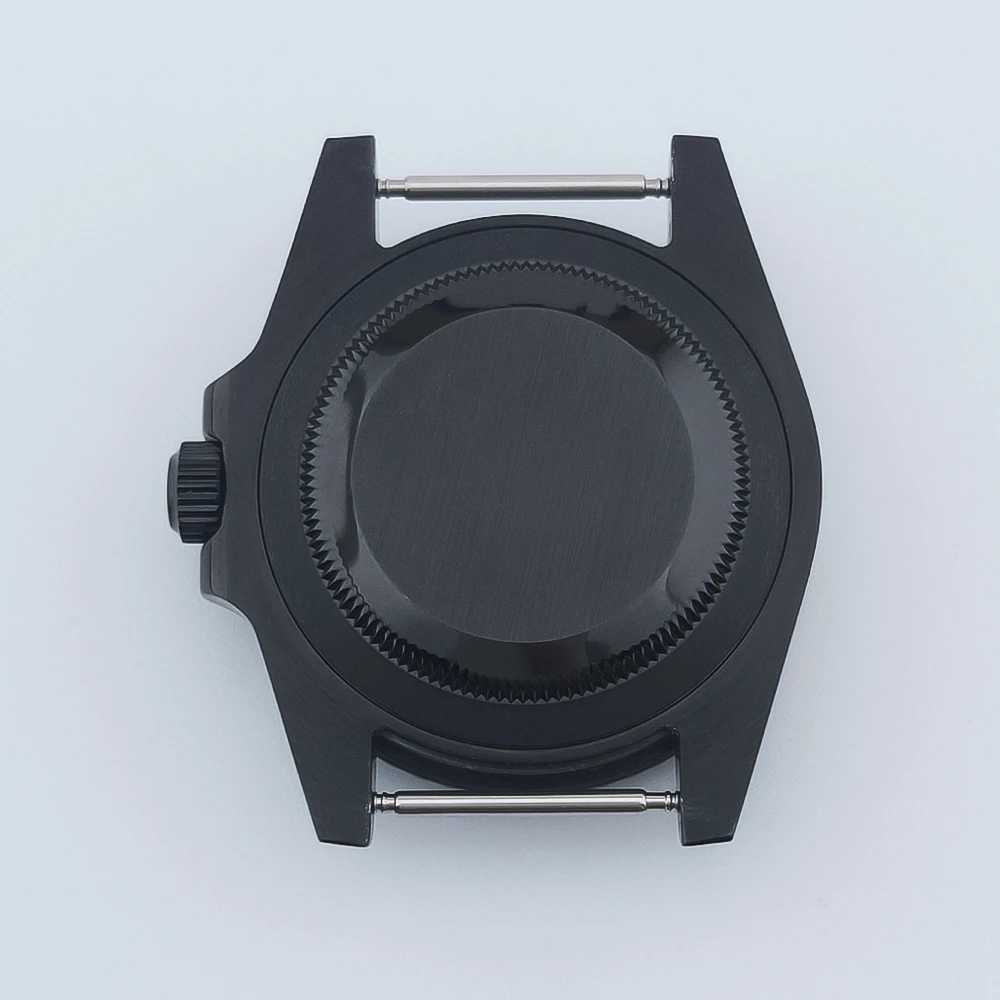 Neiton 40mm Black New Watch Case Ceramic Bezel Sapphire Glass Chapter Ring Fit NH35 NH36 Movement