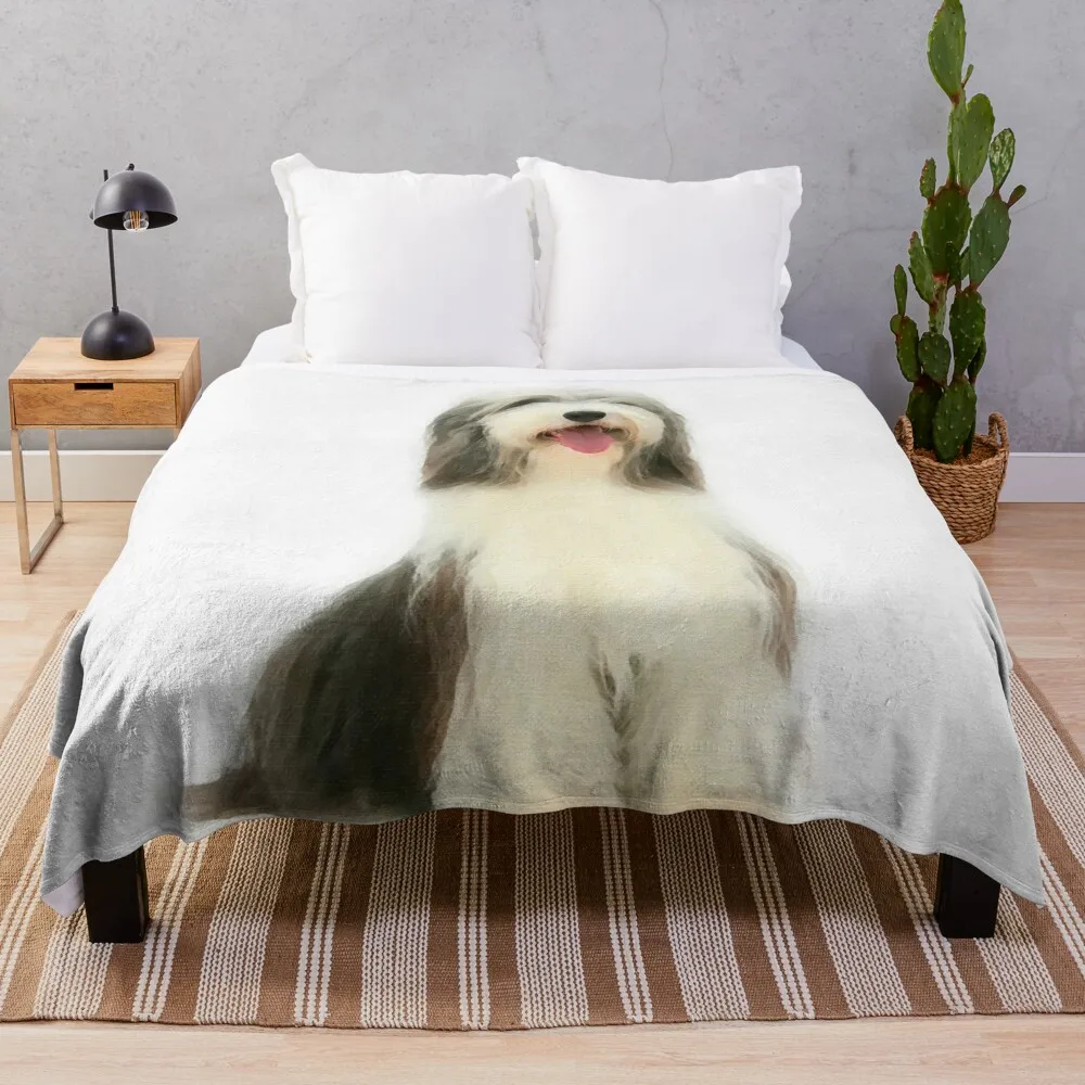 Bearded Collie Dog Throw Blanket Blankets For Baby Hair Blanket