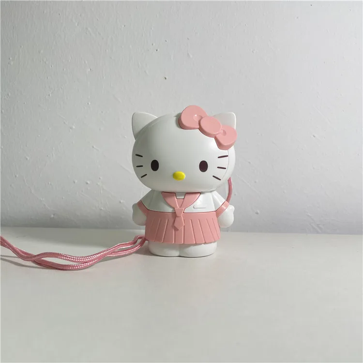 Sanrio Cartoon Anime Hello Kitty Hanging Neck Outdoor Sports Fan Kawaii USB Rechargeable Handheld Gifts  for Girl