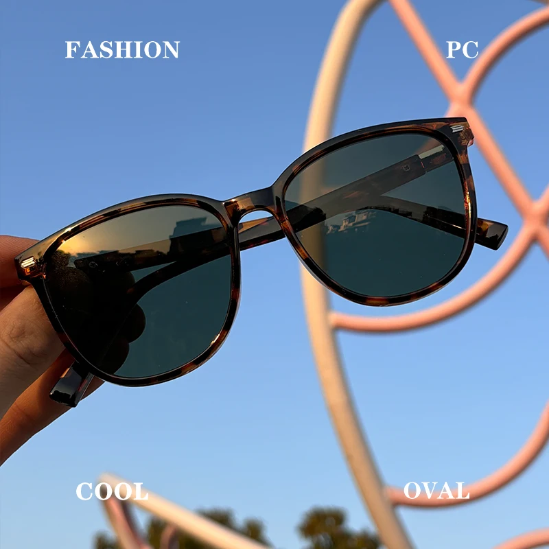 1 قطعة/2 قطعة/3 قطعة نظارات شمسية مستقطبة للنساء مستديرة-إطار كمبيوتر أنيق وردي/أزرق/ليوبارد/UV400 عدسات السفر والقيادة والمشي لمسافات طويلة" #2