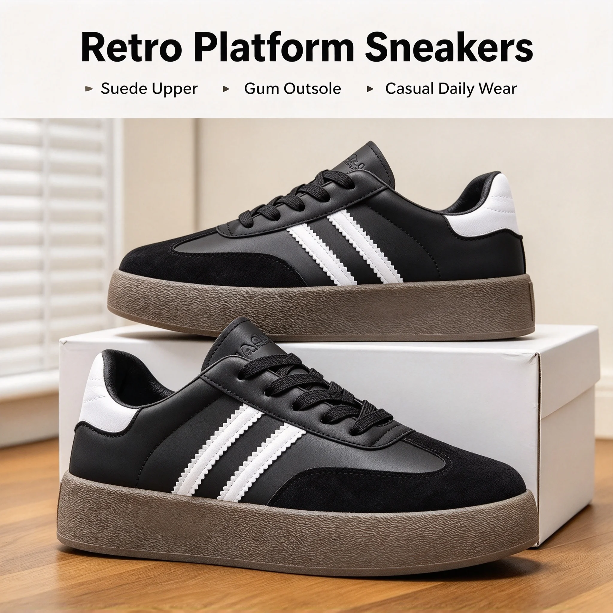 Unisex  Retro Trainers Contrast Panel Upper Stripe Embellishment Gum Thick Flat Outsole Low-Cut Urban Casual Footwear Zapatos
