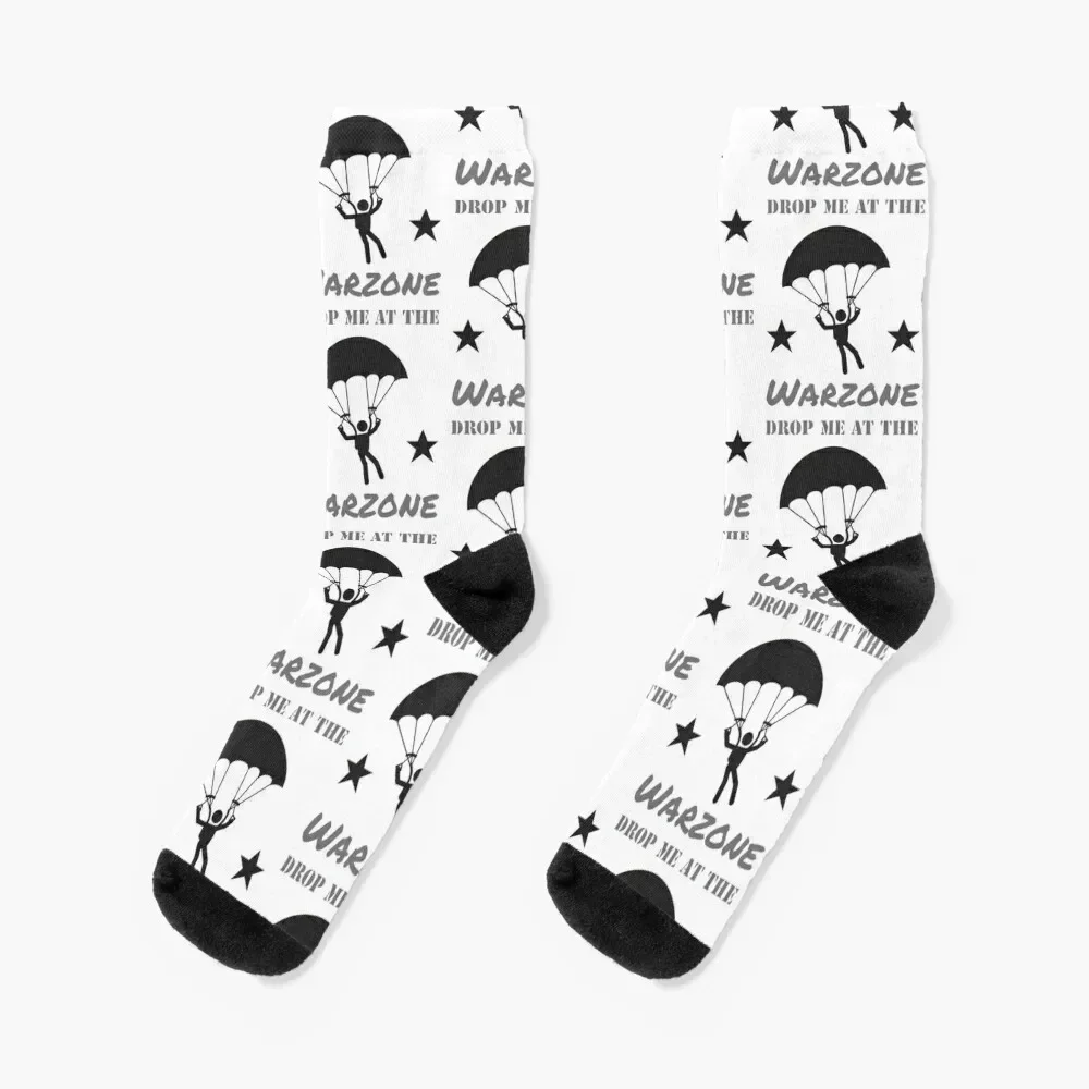 Gulag Gaming Warzone Parachute Skydive Gamer Socks designer Heating sock floral crazy Socks Woman Men's