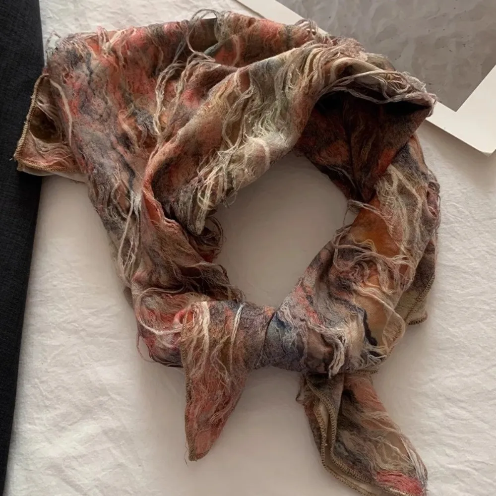 Kopfbedeckung Y2K Wasteland Style Haarschal Hip Hop Punk Tie-Dye Haarband Vintage Stirnband Distressed Ripped Tube Top Streetwear