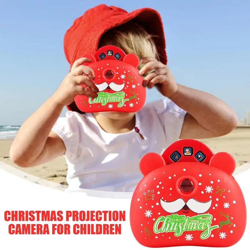 Christmas Projector For Kids Cartoon Camera Shape Story Projector Festive Projector Flashlight With 24 Pictures Early Education