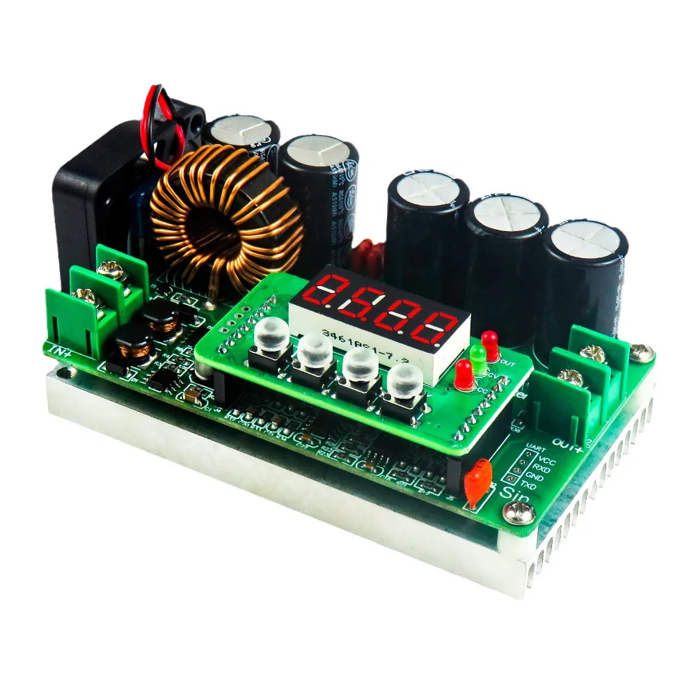 CC CV Digital Power Supply Module DC6~40V to DC6~80V 400W Boost Adjustable Step Up Converter Regulated Ammeter Capacity Meter