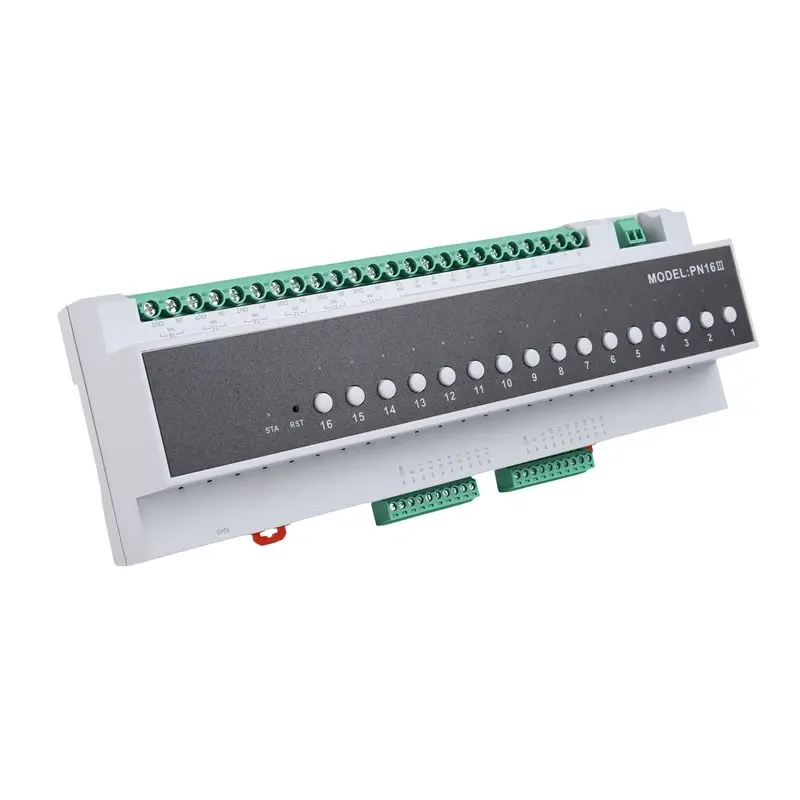 ABMS-Smart Home Control: Tuya Zigbee 16-Gang Relay Switch Module, Remote App & Voice Operation, 110V-240V