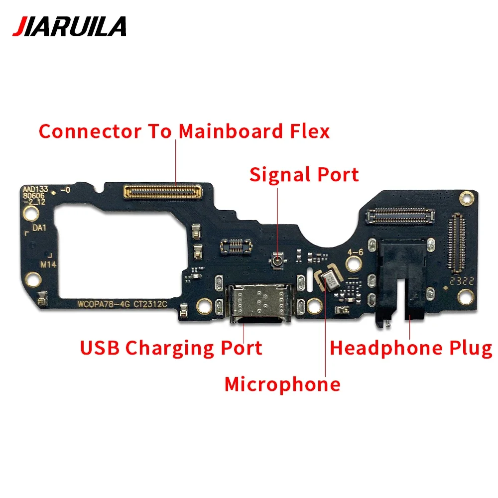 USB Port Charger Dock Connector Charging Board Flex Cable For Oppo A52 A55 A93S A56 A57 A97 A58 A74 A76 A78 A95 4G