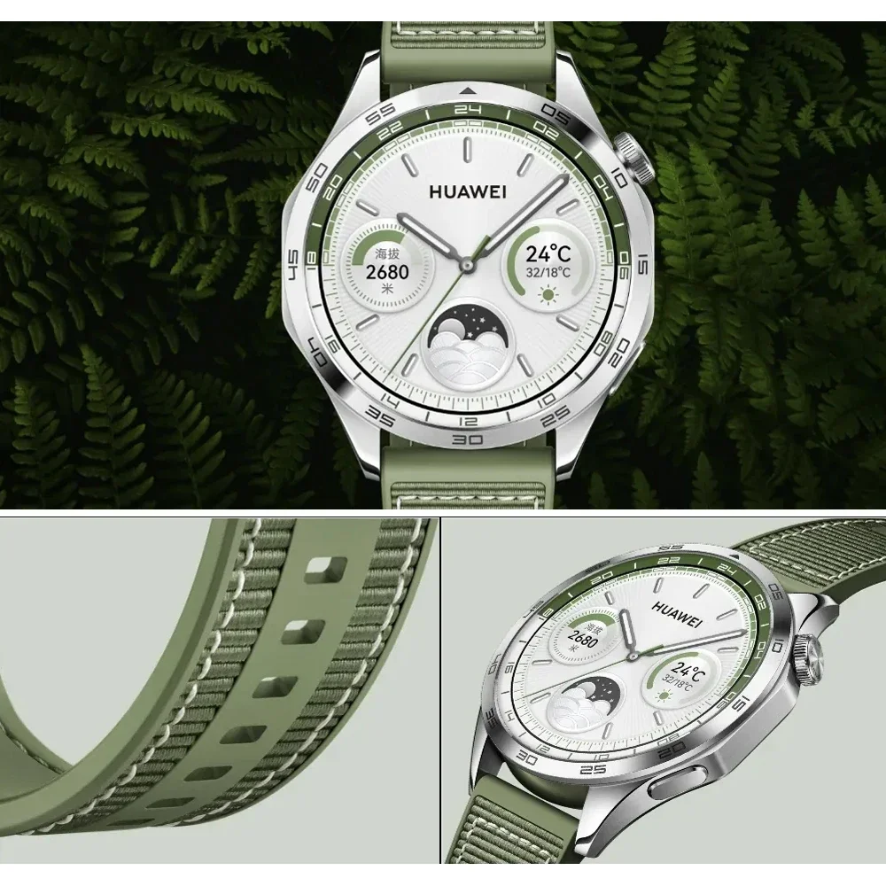22 مللي متر حزام نايلون مركب لساعة هواوي 5 46 مللي متر/ساعة 4 Pro GT 5 4 3 SE 2 Pro Buds Ultimate Runner سيليكون أشرطة ساعات ذكية