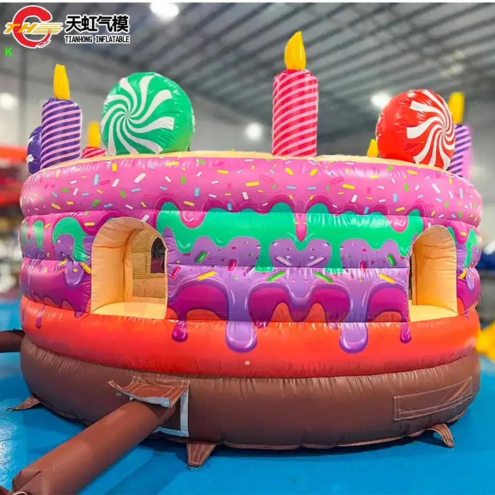 Fast Ship Durable Inflatable Cake Bouncer Outdoor Commercial Inflatable Bounce House Bouncy Castle Air Jumper for Children Party