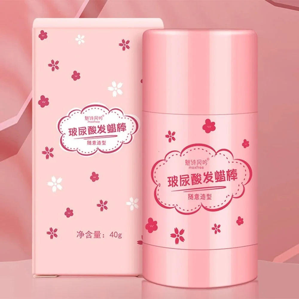 Long Lasting Hair Styling Wax Stick Fixed Fluffy Natural Hair Styling Gel Cream Moisturize Finishing Hair Stick