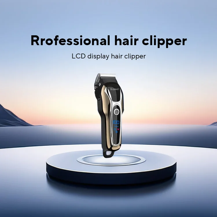 Kemei 1990 new hair clipper professional hair clipper men's hair clipper electric trimmer LCD display hair clipper Almighty set image 2