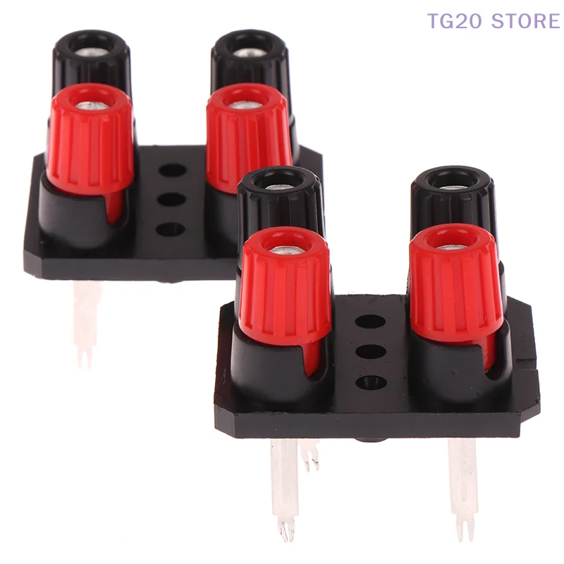 2pc External Banana Jack 4Pin Speaker Amplifier Wire Clip Socket WP4-10 Terminal