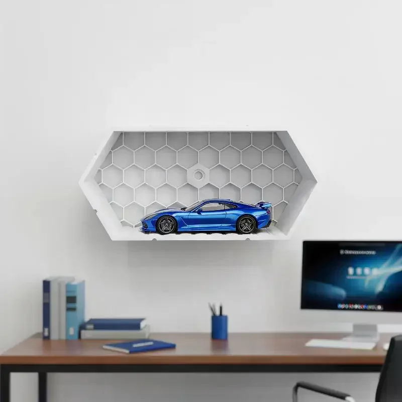 Car Model Display Stand Multi-Layer Durable Plastic Display Cabinet Storage Rack For Collectors Wall-Mounted Car Display Box