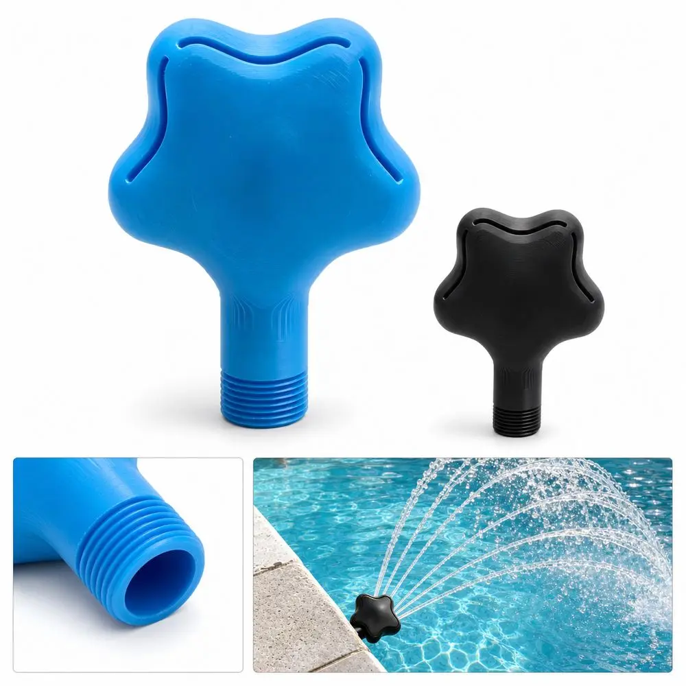 3/4 Inch Threaded Connection Pool Fountain Sprinkler Universal Fit Design Star-shaped Pool Aeration Nozzle