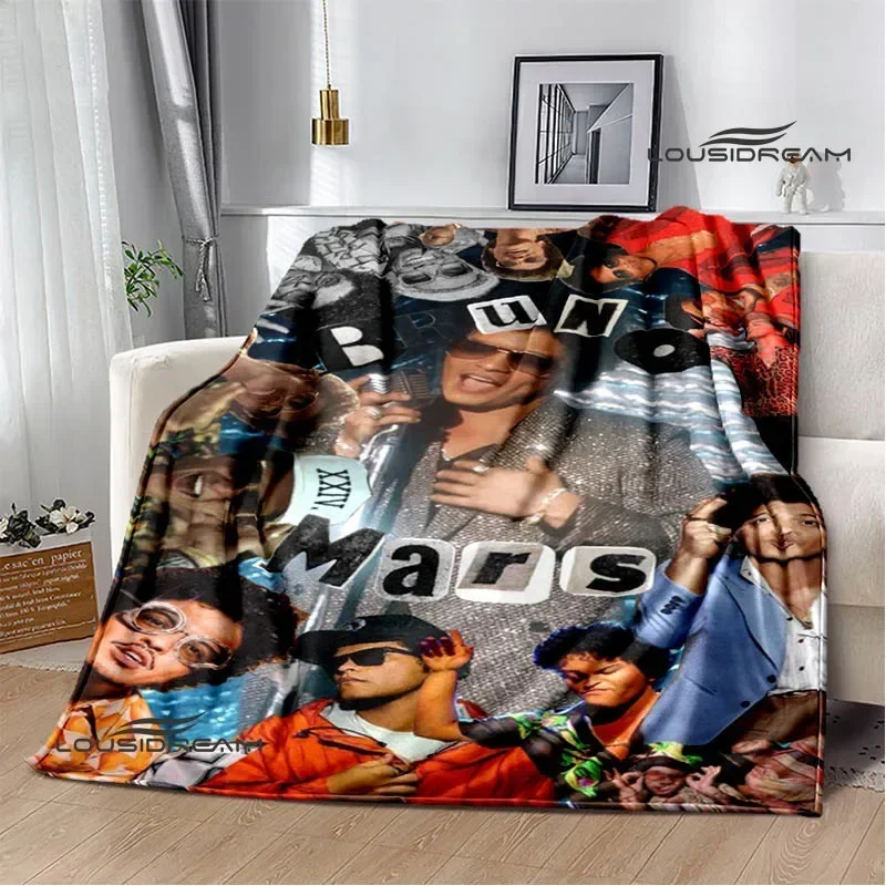 Singer Bruno Mars Blankets Picnic blanket blankets for beds Flange Warm blanket Home travel blanket bed linings birthday gift