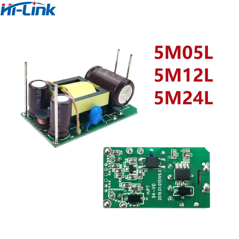 Original Hi-Link HLK-5M05L 5pcs/lot HLK-5M05L 5M12L 5M24L Open Frame AC DC Step down Power Converter Module 5W 5V 1A
