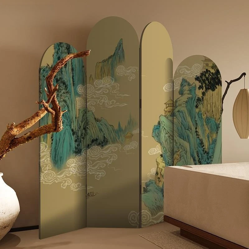 Screen partition living room sofa background new Chinese entrance folding folding folding screen