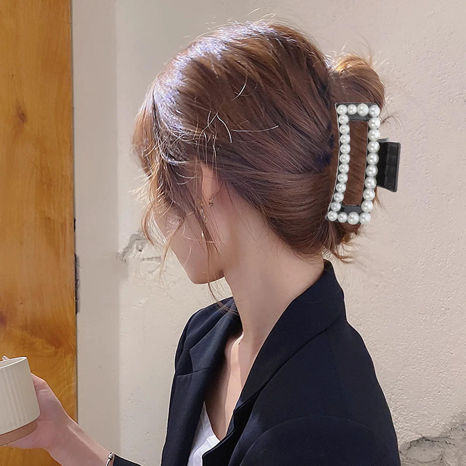 Hair Claw Clip Jaw Clamp for Women Strong Teeth Design Holds Thick Thin Hair Bath Makeup Travel Elegant