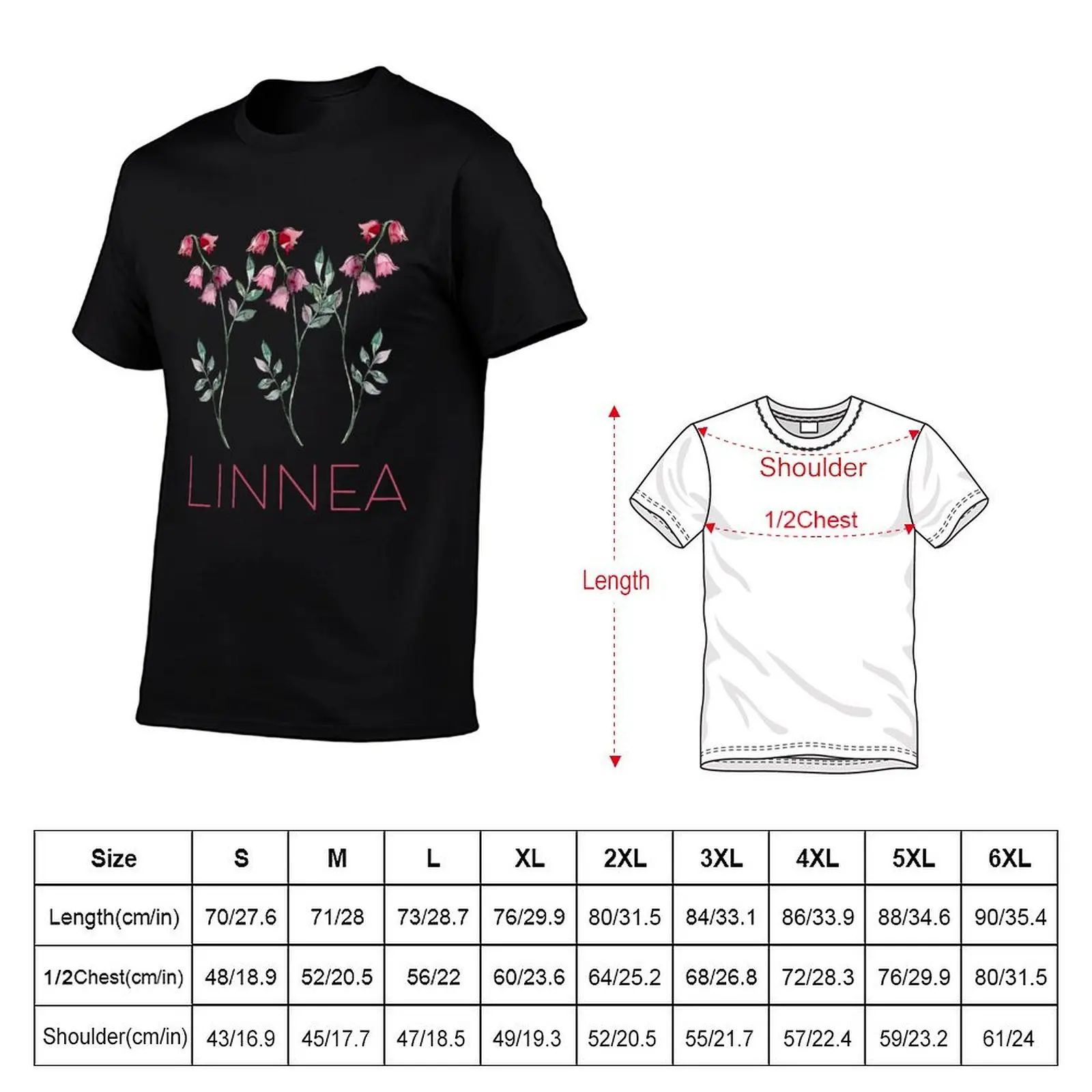 Nordic Wildflower Linnea Twinflower Pretty Pink Flowers floral T-Shirt anime clothes Aesthetic clothing anime shirts men