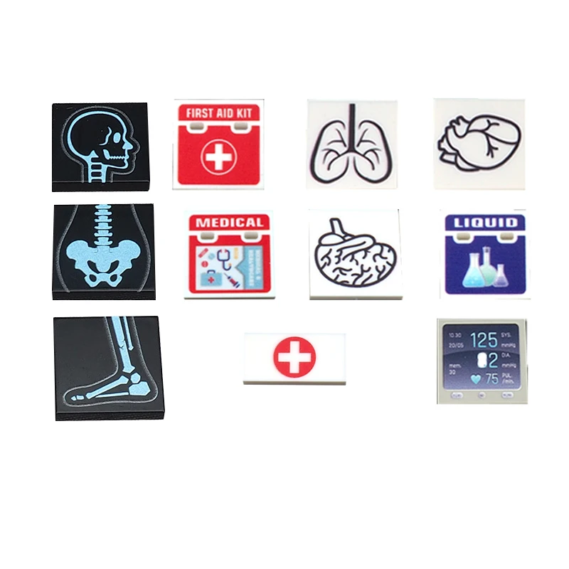 Figurines de soldats médicaux militaires WW2, accessoires, blocs de construction, Kits de premiers secours médicaux, seringue, fauteuil roulant, briques d'impression, jouets