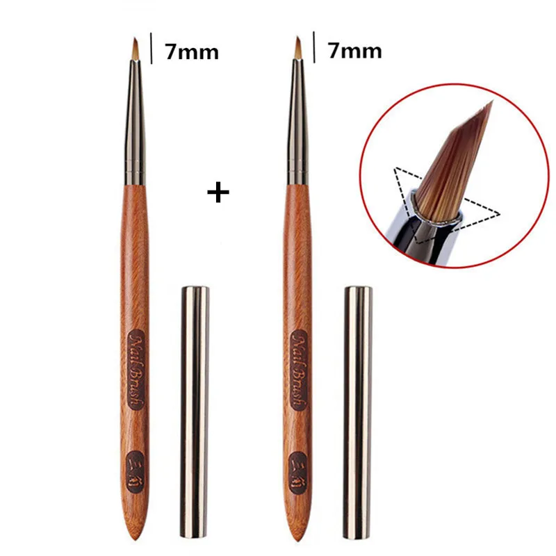 1/2Pcs Triangular Brush Nails Art Brush Pen 3D Tips Pattern Phototherapy Acrylic UV Gel DIY Manicure Tools