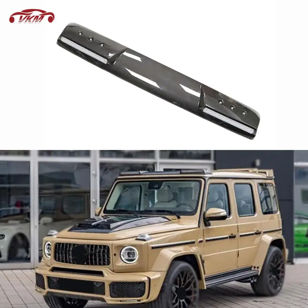 

Carbon Fiber Car Front Roof Spoiler Wing LED Light Bodykits for Benz G Class W464 G350 G400 G500 G63 G65 2019- 2022 Car Styling