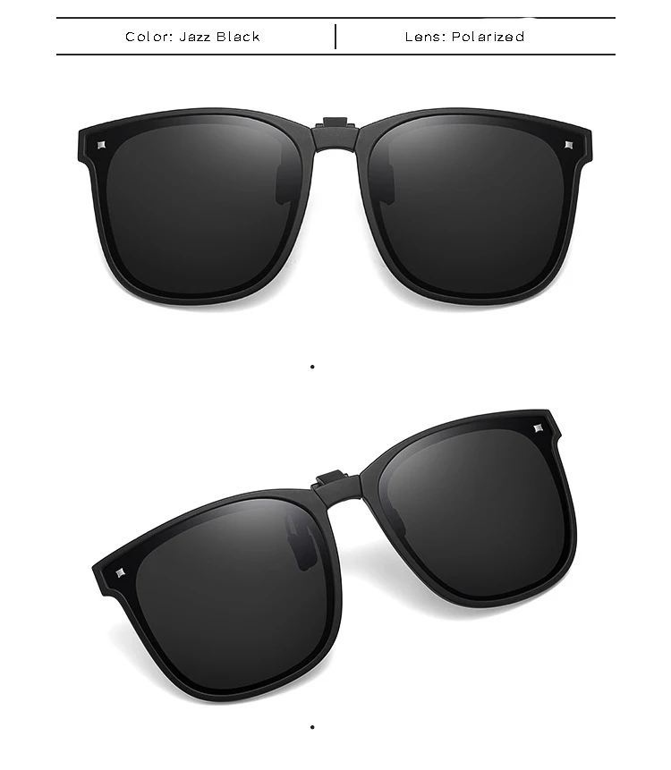 Faltbare tragbare Sonnenbrille clips polarisiert uv400 anti uva uvb übergroße quadratische hoch klappbare Sonnenbrille lentes de sol mujer – Detail 13