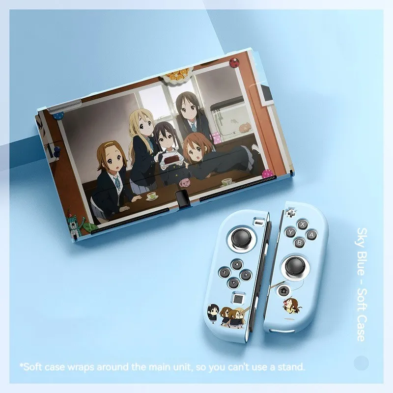 Funda protectora bidimensional para Nintendo Switch, accesorios OLED/NS, carcasa Joycon de Anime KON para juegos de consola Switch