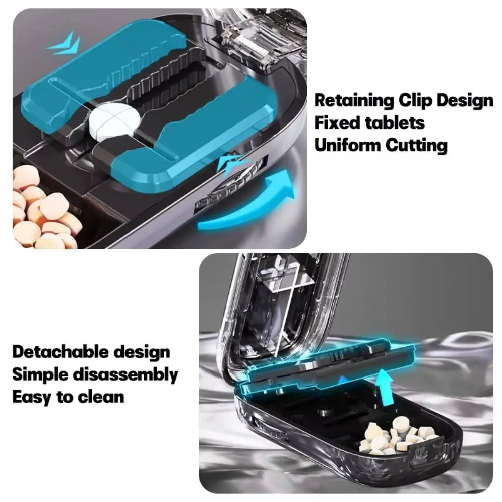 약 알약 분할기 먼지 방지 분할기 정리함 약 분할기 보관함 분쇄기 약 분할기