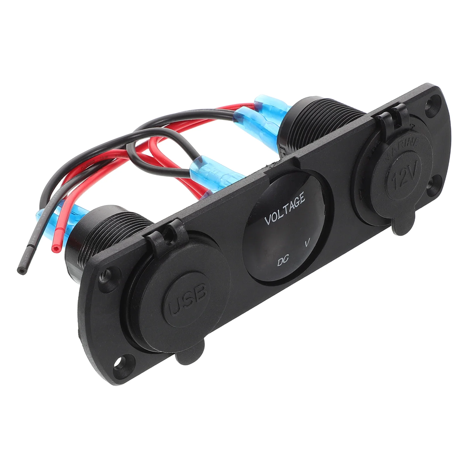 

Usb Outlet Boat Accessories Marine Switch Panel Plug 12v-24v Dual Usb Ports Car With Voltmeter Cigarette Lighter Socket