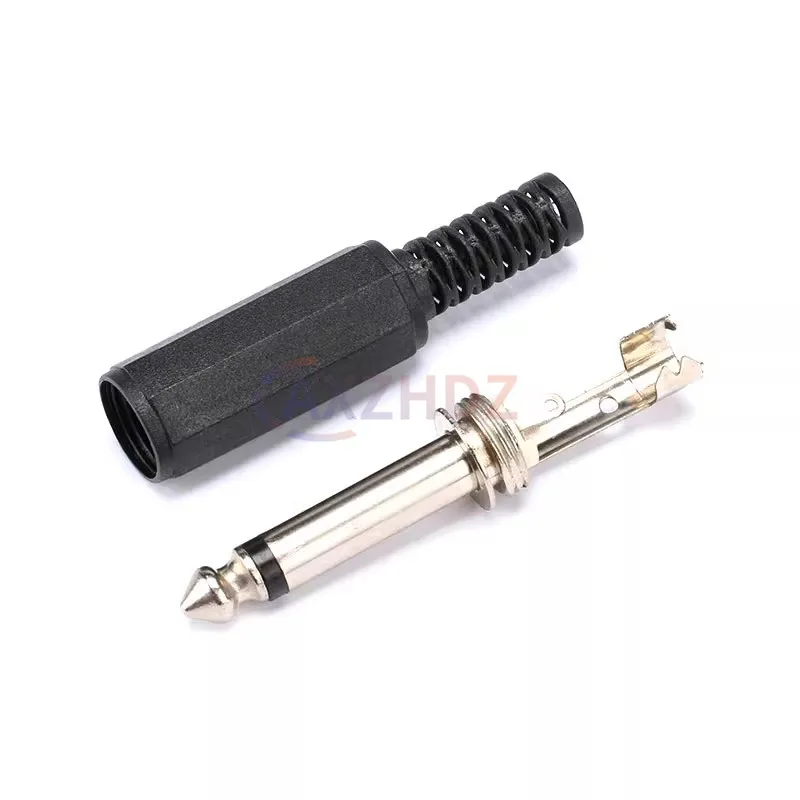 5 قطعة 2 القطب أحادية مكبر للصوت التوصيل 6.35 مللي متر/6.5 مللي متر 6.35 ستيريو المعادن ميكروفون جاك المكونات في موصل الصوت ل KTV #5