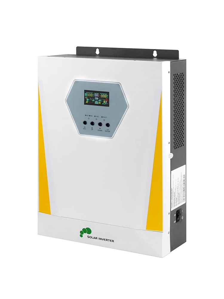 RVPOZWER 6,2KW 3KW Hybrid-Wechselrichter 24V auf 230V Reiner Sinuswellen-Solarwechselrichter mit LCD-Digitalanzeige für Wohnmobile, Wohnwagen und Haushaltsgeräte