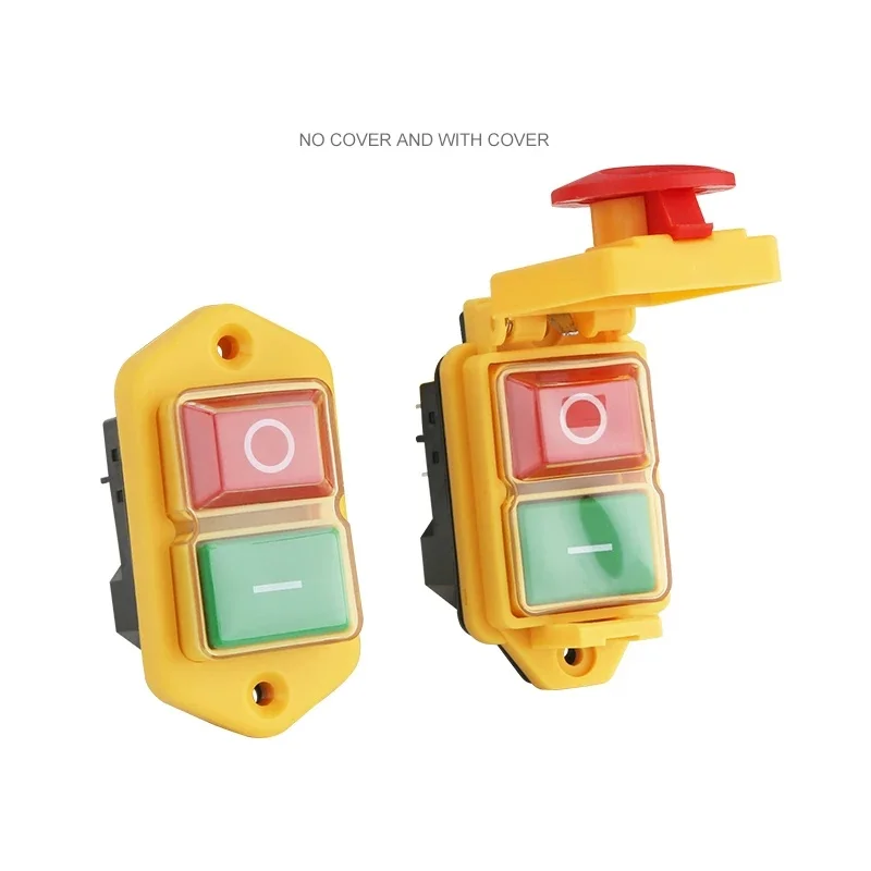 220V Self-Locking Electromagnetic Button Switch Under-Voltage Protection Magnetic Starter Power Slicer Switch for Electrical Sys