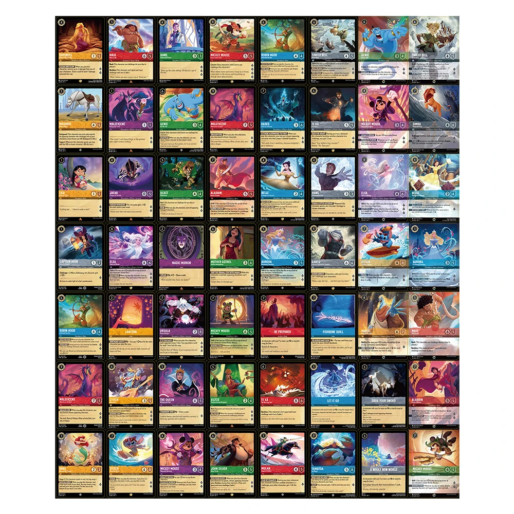 Lorcana PROXY Normal Regular NoneFoil Proxy TCG Game Cards 56 Cards Per Set Single Cards Available New Game Cards