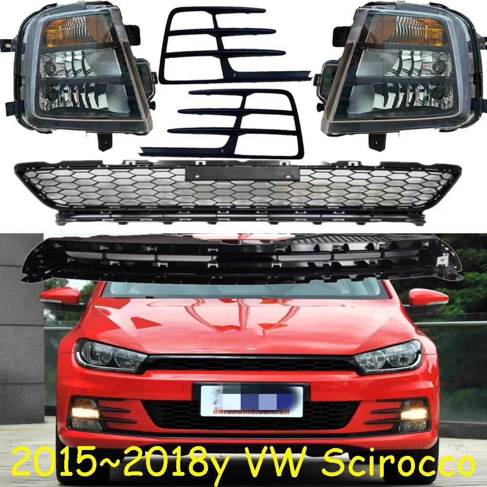 

1PCS car bumper for Volkswagen Scirocco fog light with bulb 2015~2018y auto accessories headlight for VW Scirocco fog light