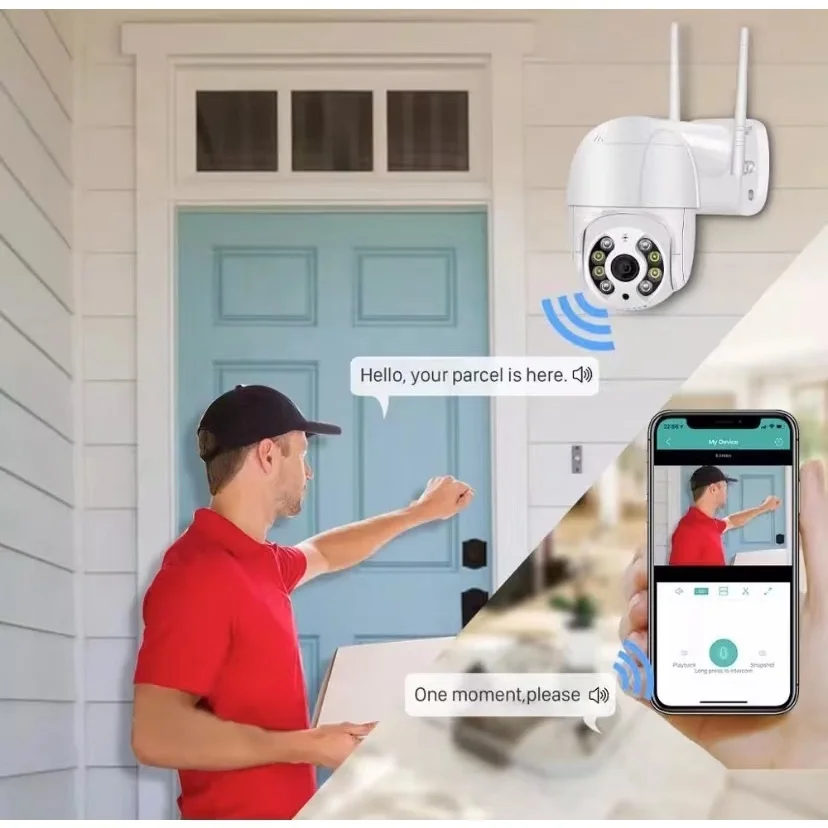 كاميرا IP Icsee Prova D'água Infravermelho Externa Wifi Hd 3