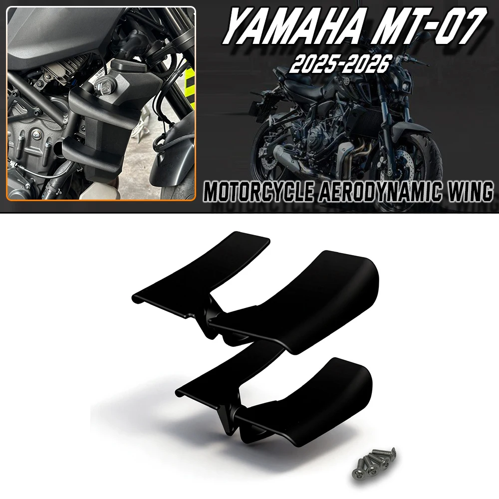ABS Motorcycle Winglet Spoiler for Yamaha MT-07 2025 2026, Aerodynamic Side Wing Fairings Body Kit