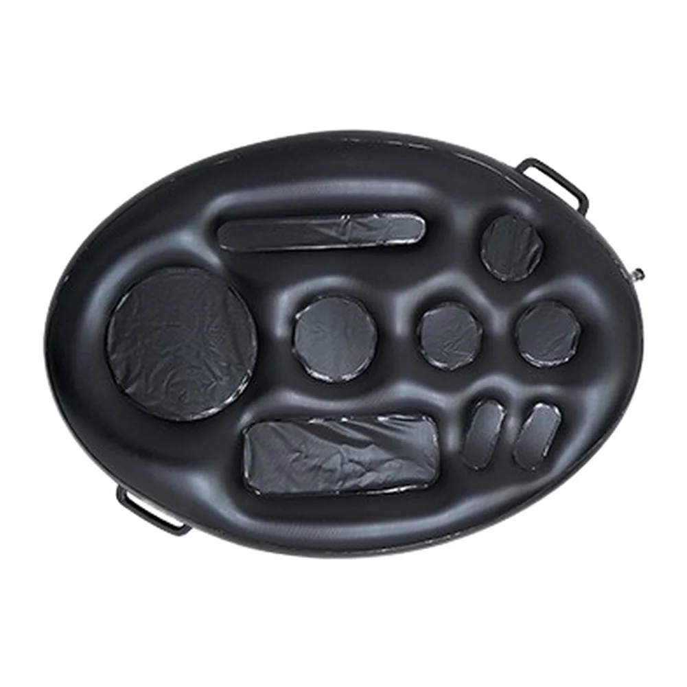 For Poolside Fun Black Inflatable Drink Holder Easy Inflation Deflation Design Poolside Thickened Inflatable Design