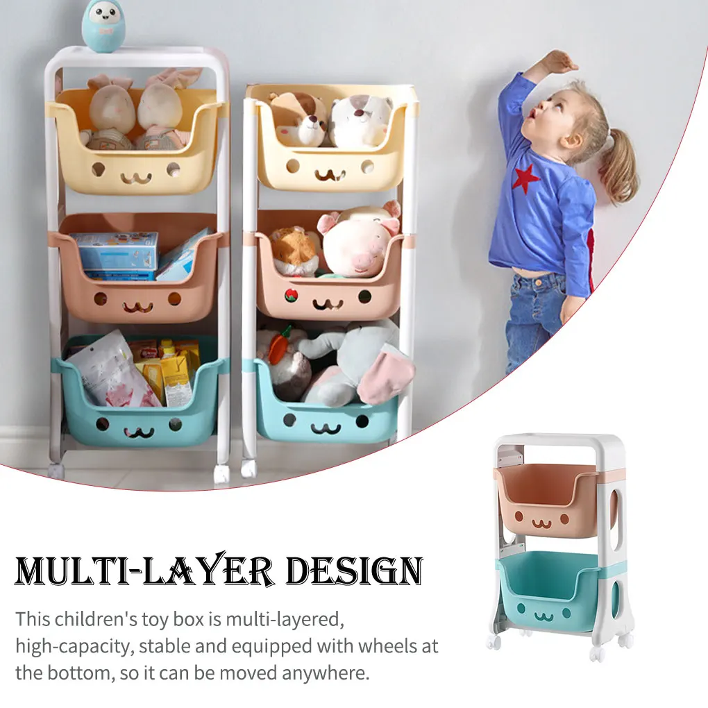 Toy Storage Rack Cosmetic Box Organizer Kitchen Bedroom Household